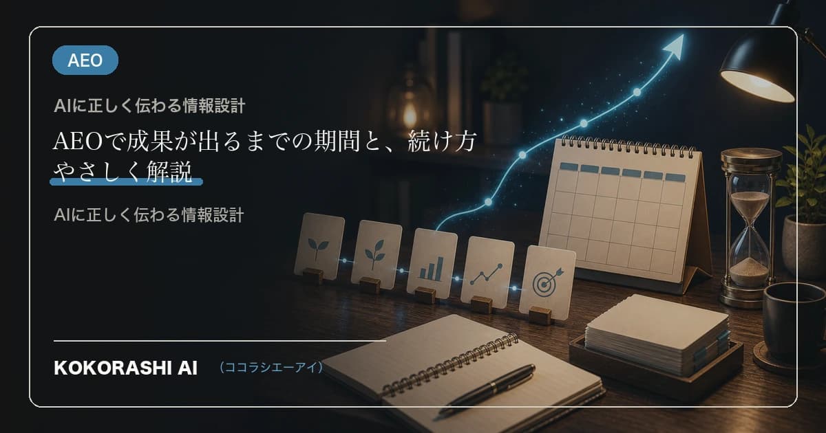 AEOで成果が出るまでの期間と、続け方