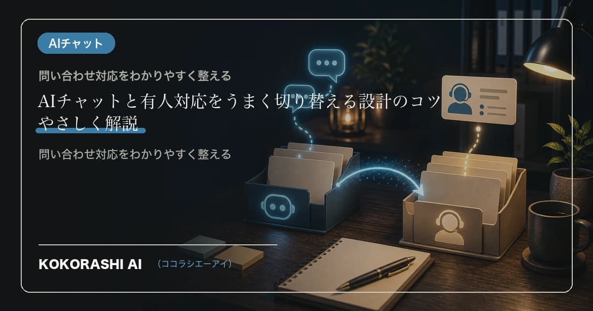 AIチャットと有人対応をうまく切り替える設計のコツ