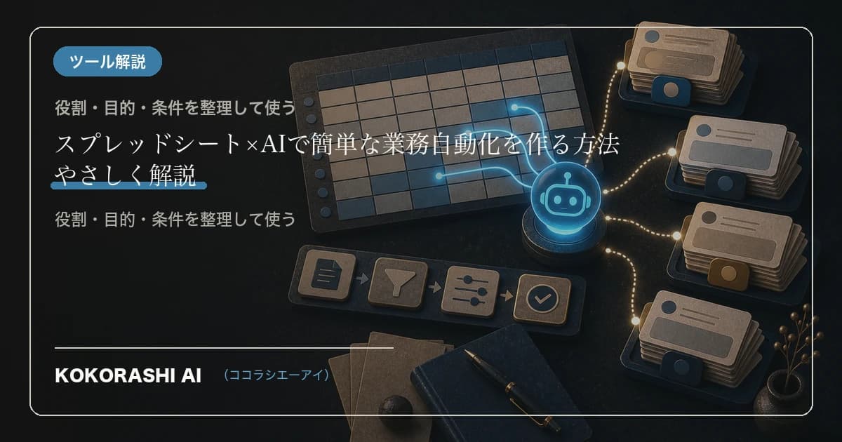 スプレッドシート×AIで簡単な業務自動化を作る方法