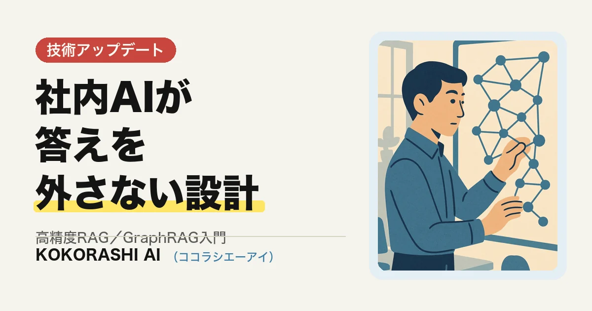 高精度RAG/GraphRAGとは|「答えを外さない」社内AIの作り方