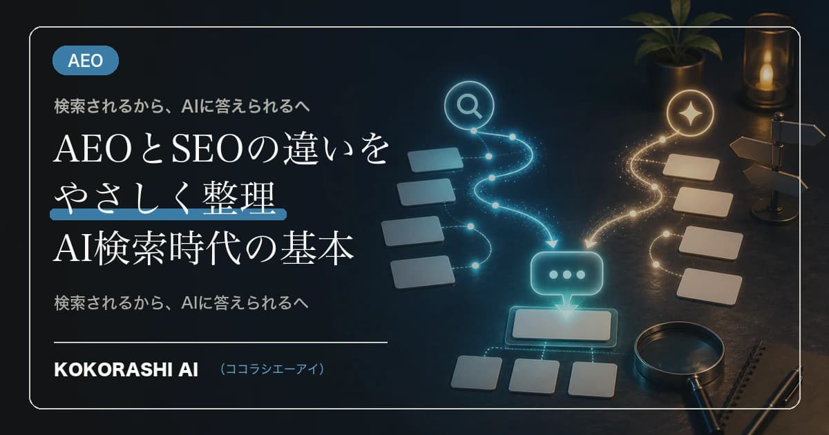 AEOとSEOの違いをやさしく解説