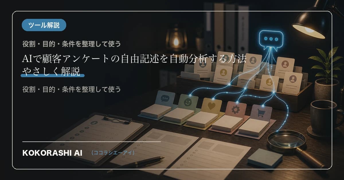 AIで顧客アンケートの自由記述を自動分析する方法