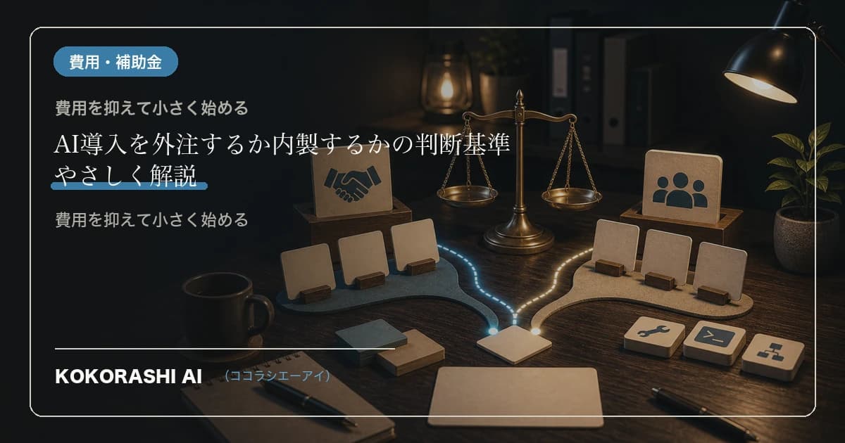AI導入を外注するか内製するかの判断基準