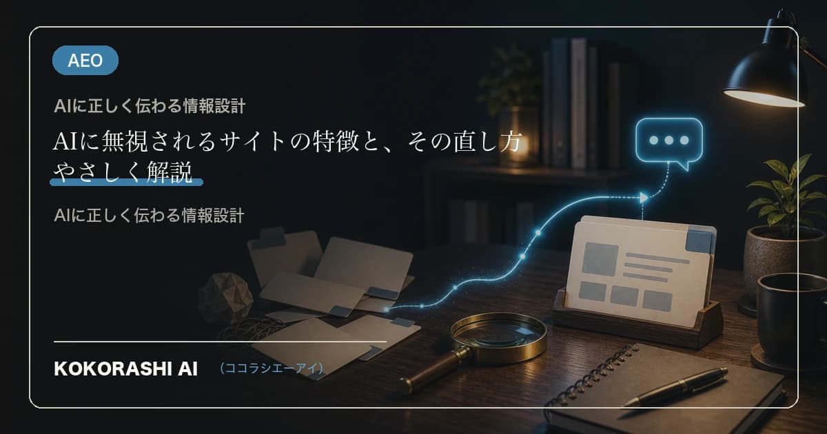 AIに無視されるサイトの特徴と、その直し方