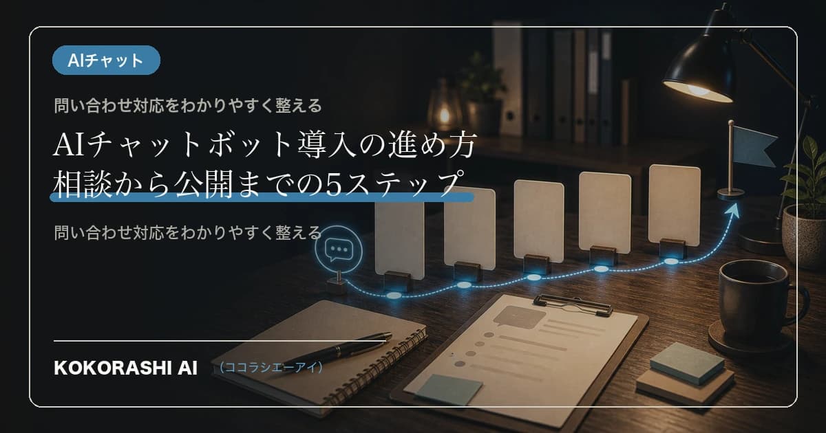 AIチャットボット導入の進め方|相談から公開までの5ステップ