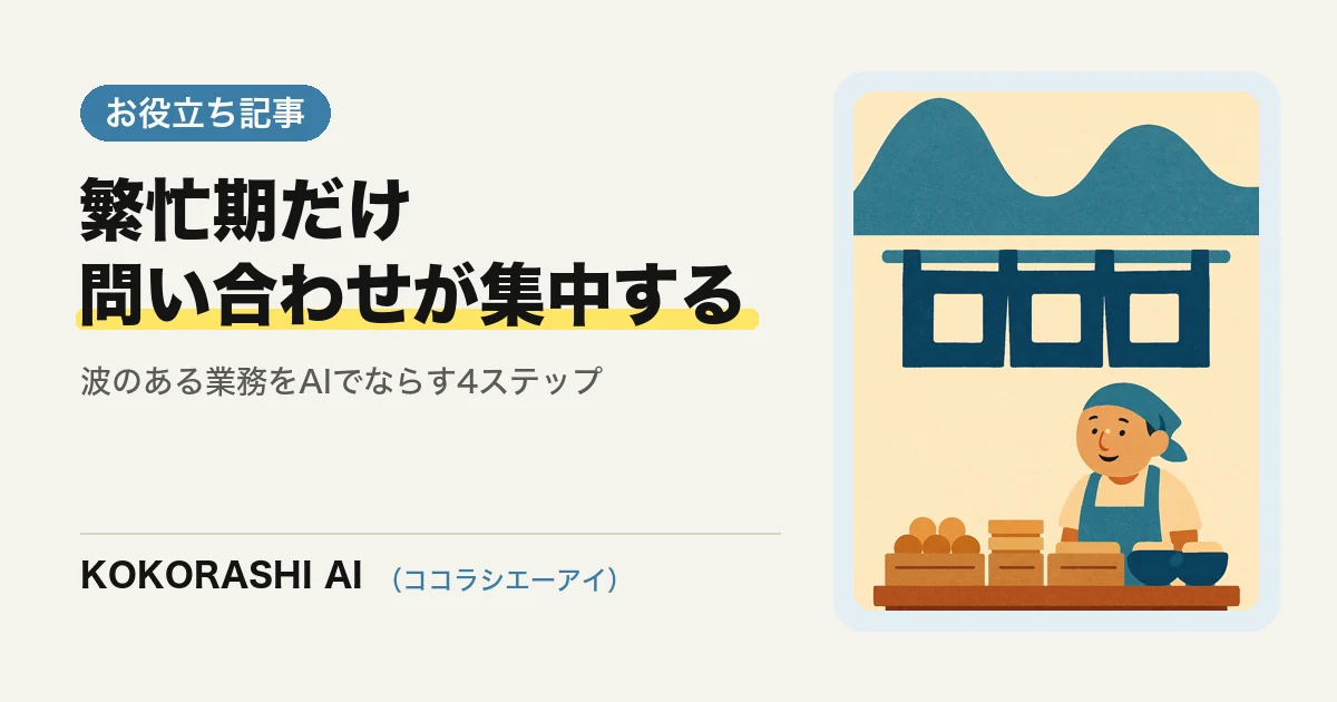 繁忙期だけ問い合わせが集中する|福岡の事業者が「波のある業務」をAIでならす方法