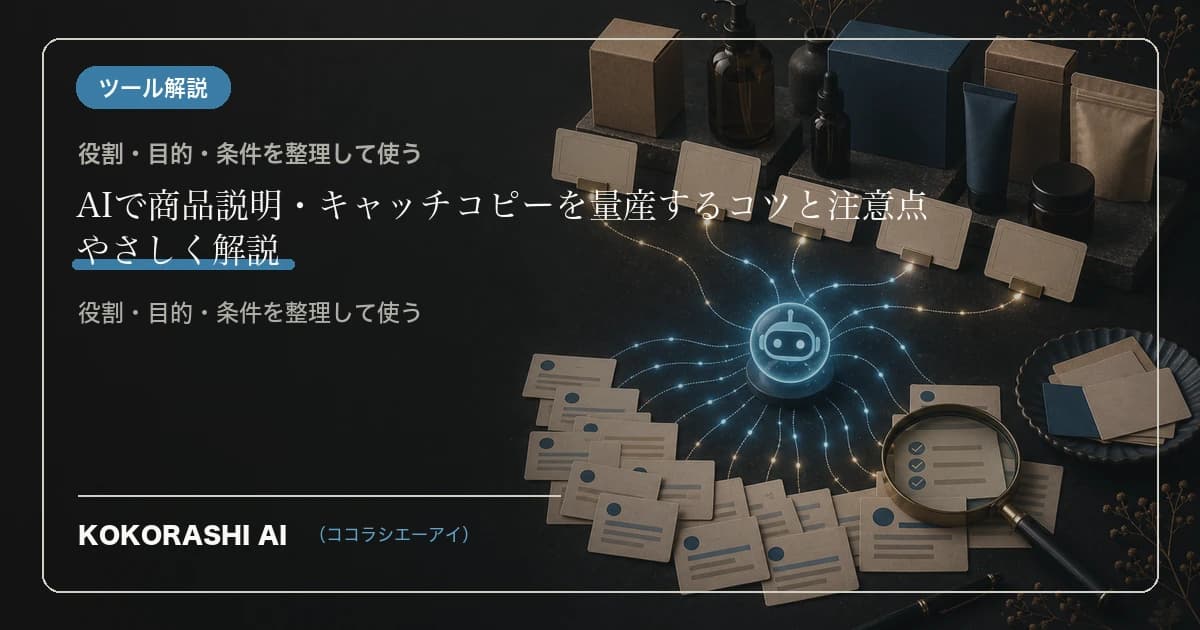 AIで商品説明・キャッチコピーを量産するコツと注意点