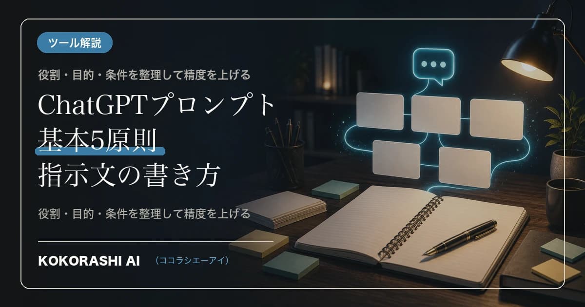 ChatGPTのプロンプト(指示文)の書き方・基本5原則