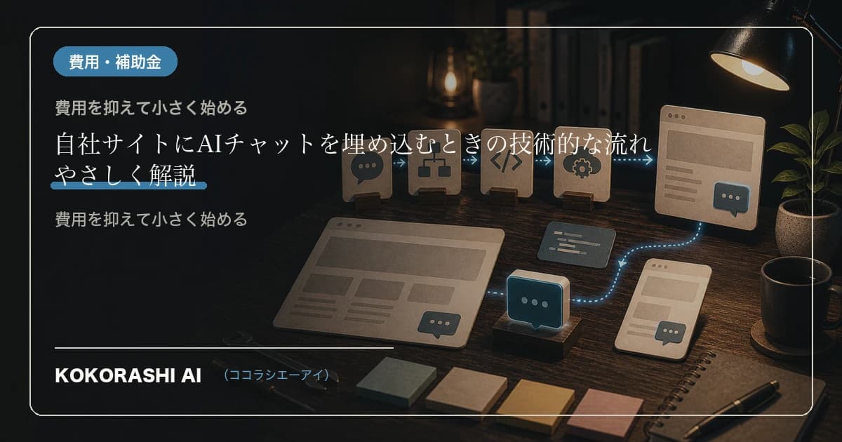 自社サイトにAIチャットを埋め込むときの技術的な流れ